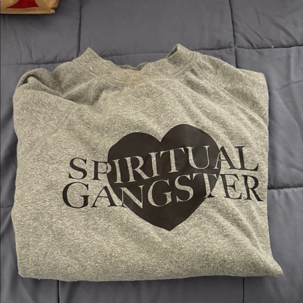Spiritual Gangster Gray Crewneck Sweater